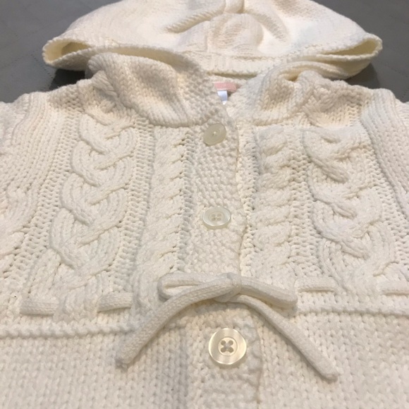 NWT Janie and Jack Long cable knit sweater Sz 4T - Picture 4 of 5